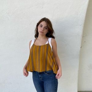 Yellow Backless Tie-Top